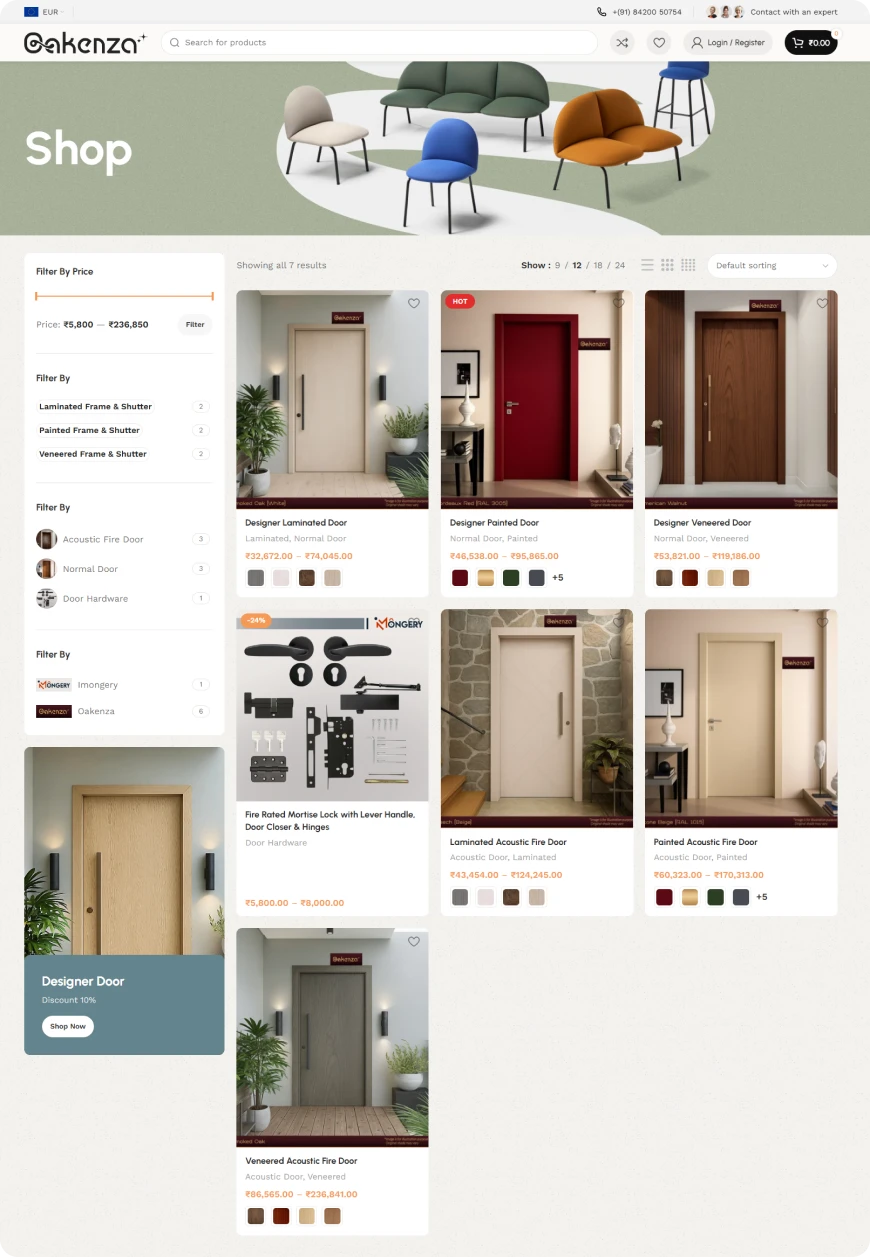 Custom e-commerce website design showcasing high-converting retail architecture and UI.
